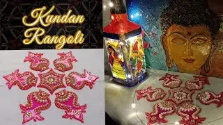 How to make Kundan Rangoli l Acrylic rangoli l Rearrangeable Rangoli for Diwali Decor