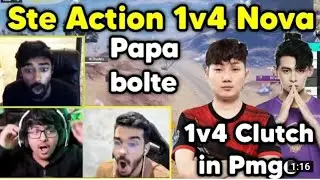 #mortal  and Neyoo shocked by Ste action 1v4 Nova    Action vs Paraboy 1v1 in Pmgc