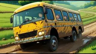 The Wheels on the Bus &ndash; Muddy Road Adventure | Kids Song