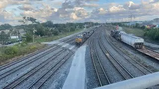 CSX GEVO Leads M369-CSX manifest train at BRC yard on September 24, 2025