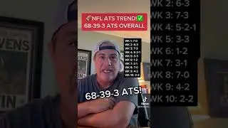 NFL FOOTBALL ATS BETTING TREND (68-39-3) last season for 63%. 🥊
