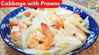 Stir Fry Cabbage With Prawns In Oyster Sauce