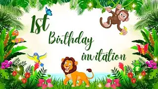 Latest Jungle Theme First Birthday Invitation Video #viralvideo #shorts