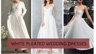 Best 63 Oversized White Pleated Wedding Dresses