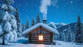 Isolated Mountain Hut in a Winter Snowstorm | Serene Wind & Blizzard Sounds