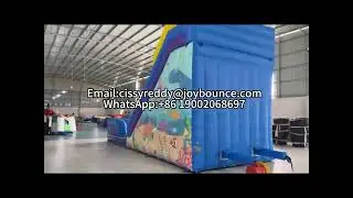 Single-lane inflatable slide with pool for sale.