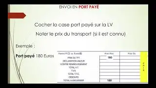 LE PORT DU, PORT PAYE, CONTRE REMBOURSEMENT