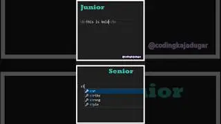 The Developer Ladder: Junior vs Senior part -16 #html #shorts #developer