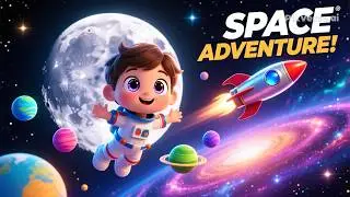 ✨ Space Adventure for Kids | Colorful Rocket Show | 4D Cartoon Rhyme