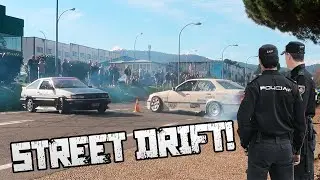 LA POLICIA NOS CORTA LA CALLE PARA DERRAPAR!! II ROPEBU