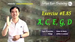 #E85_ Daily eye and hand-free Ear Training exercises _ A C E G D _ I IV V I _ C major 2 octaves