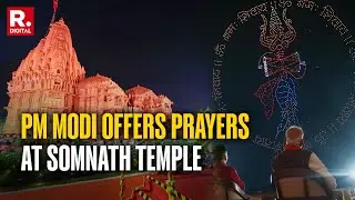 PM Modi Offers Prayers at Somnath Temple on Swabhiman Parv, Witnesses Special Drone Show