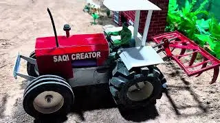 Diy mini tractor making agriculture cultivator for Garlic Farming | pough machine 