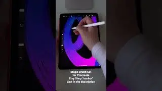 Easy Procreate Lettering Idea | Procreate Brush | multicolor magic brush set