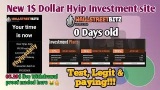 New 1$ dollar hyip investment site 2021: wallstreetbitz.com. Earn 108% for 24 hr! Paying #hyipsdaily