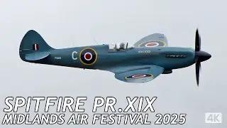 Rolls Royce Heritage Flight Spitfire PR.XIX - Midlands Air Festival 2025