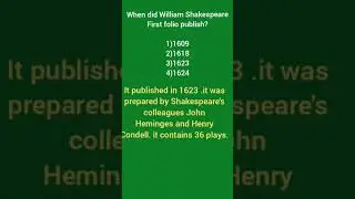 William Shakespeare #firstfolio #shakespearesonnet English literature for ugc net