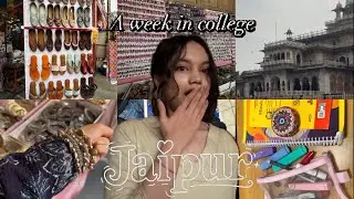 A week in college, exploring Jaipur, GRMW, law school, shopping, Saraswati maa pooja 🌺🎀