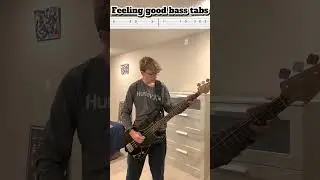 How to play feeling good on bass #tabs #electricbass