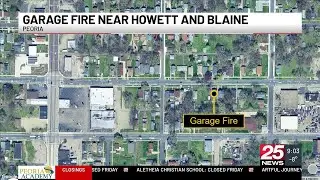 Peoria Fire: Illegal open burn damages S. Peoria garage