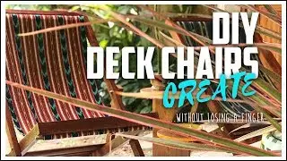 DIY deck chair using HANDWOVEN fabric from Guatemala