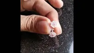 Floral Lab Diamond Earrings, Pink Sapphire Diamond Cluster Diamond Stud Earrings,  UncommonJewelsIN