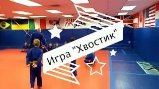 Детское дзюдо в США. Дети 6-8 лет. 3 января 2017 игра 
