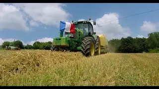 Paille 2018 / Pressage et Ramassage / krone Big pack 1270 Multi-bale  /John Deere / Claas [GoPro]