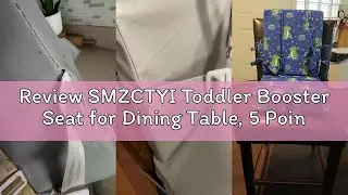 Review SMZCTYI Toddler Booster Seat for Dining Table, 5 Point Buckle Child Booster Seat for Table wi