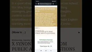 X SYNONYMS QUIZ FROM PUBLIC AND PTA QUESTIONS DEMO VIDEO