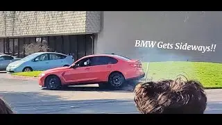 Full Sends, Burnouts, & Powerslides at Cars and Coffee!! | BMW CRASHES into a curb