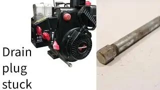 Tecumseh snowblower seized drain plug? How to remove drainplug