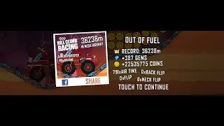 Hill Climb Racing 1.65.0 (500 fps): Fire Truck + Mega Highway 36238m (full run)