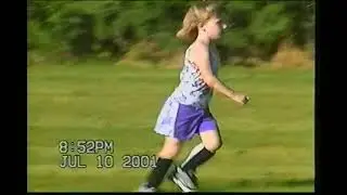 Rachel playing soccer