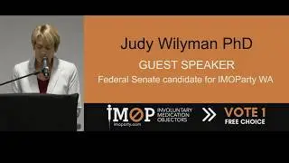 Dr Judy Wilyman - IMOParty Launch - WA Candidate - April 2019