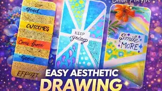 3 Aesthetic Brush Pen Motivational Cards ✨ | Easy & Relaxing Art boho style painting ideas cute