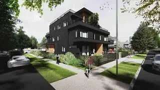 Modern Multiplex with Flat open to Sky decks and West13, vancouver, BC.