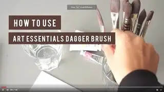 How to use Watercolour Dagger Striper Brush | Art Essentials Kazan Brush | Art Lounge India #WCbrush