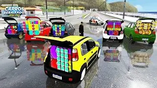 CARROS REBAIXADOS ONLINE | ENCONTRO DOS CARROS COM SOM  NA RODOVIA E CHEGOU AS VIATURAS !