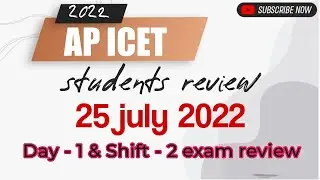 ap icet exam analysis 2022 | day 1 shift - 2 exam review | student review about ap icet exam | icet