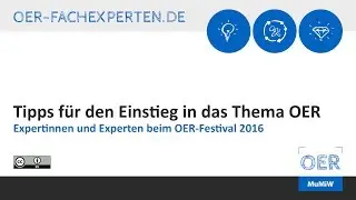 Tipps f&uuml;r den Einstieg in das Thema OER #OERexp