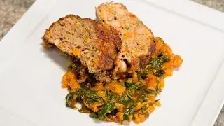 Italian Meatloaf: White Bean and Turkey Polpettone with Swiss Chard Marinara