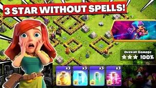 How to complete 9th Clashiversary Challenge without spells in coc | coc new event attack |