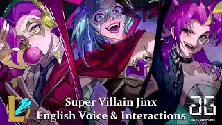 LoL Wild Rift - Суперзлодей Джинкс - Английская озвучка и взаимодействие
