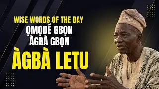 Day 1/365 | Wise words by Agbaletu, #fyp #wise #wordsofwisdom #widom #motivation #adages #yoruba 