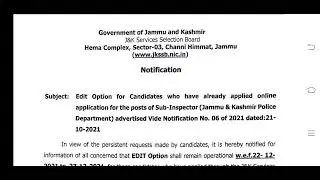 EDIT OPTION || JKSSB || JKP SI
