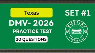 Texas DMV Practice Test 2026 | 30 REAL TEST QUESTIONS SET #1 | DMV Driving Test | DMV Test 2026