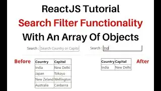 ReactJS Search Filter With An Array Elements Tutorial