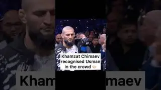 Khamzat recognised Kamaru Usman in the crowd 😳#UFC319