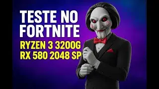TESTE no FORTNITE com Ryzen 3 3200G + RX 580 2048 SP – Vale a Pena em 2025?